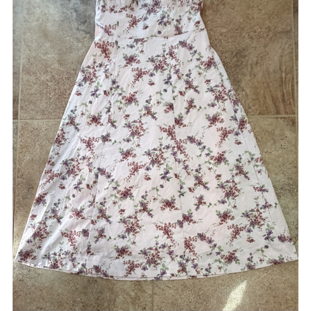 Wild Fable Strapless Floral Midi Dress Sweetheart Neckline Pink Size M NWT - Picture 4 of 10